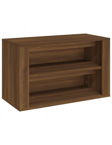 Scarpiera Rovere Marrone 75x35x45 cm in Legno Multistrato
