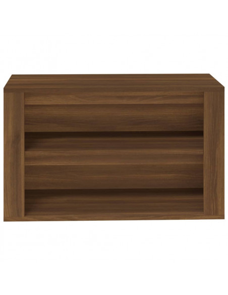 Scarpiera Rovere Marrone 75x35x45 cm in Legno Multistrato