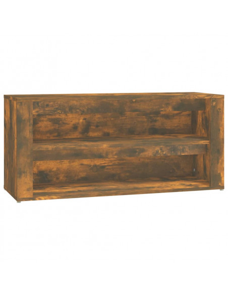 Scarpiera Rovere Fumo 100x35x45 cm in Legno Multistrato