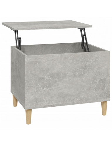 Tavolino Salotto Grigio Cemento 60x44,5x45 cm Legno Multistrato