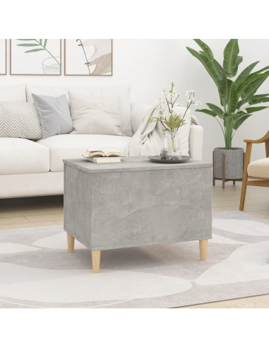 Tavolino Salotto Grigio Cemento 60x44,5x45 cm Legno Multistrato