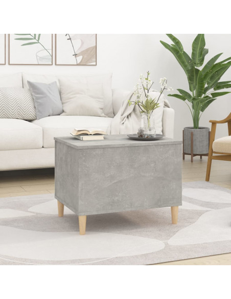 Tavolino Salotto Grigio Cemento 60x44,5x45 cm Legno Multistrato