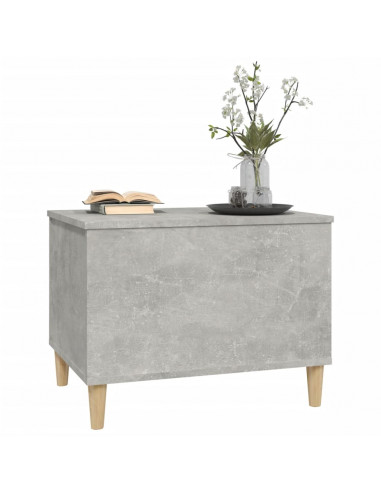 Tavolino Salotto Grigio Cemento 60x44,5x45 cm Legno Multistrato