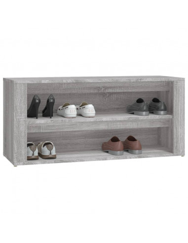 Scarpiera Grigio Sonoma 100x35x45 cm in Legno Multistrato