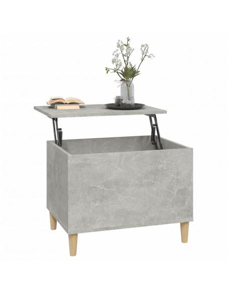 Tavolino Salotto Grigio Cemento 60x44,5x45 cm Legno Multistrato