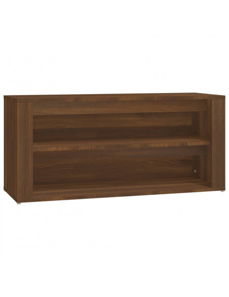 Scarpiera Rovere Marrone 100x35x45 cm in Legno Multistrato