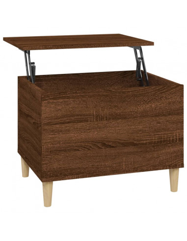 Tavolino Salotto Rovere Marrone 60x44,5x45 cm Legno Multistrato