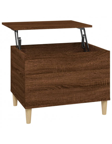 Tavolino Salotto Rovere Marrone 60x44,5x45 cm Legno Multistrato