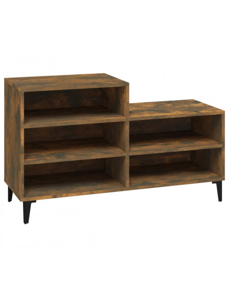 Scarpiera Rovere Fumo 102x36x60 cm in Legno Multistrato