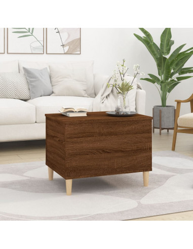 Tavolino Salotto Rovere Marrone 60x44,5x45 cm Legno Multistrato