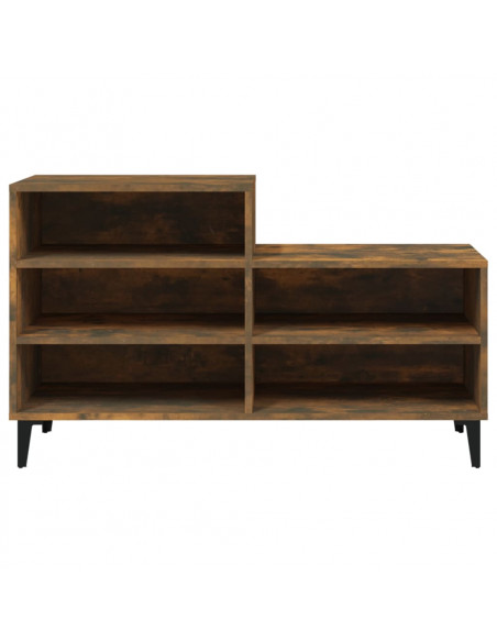 Scarpiera Rovere Fumo 102x36x60 cm in Legno Multistrato