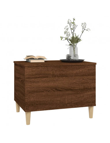 Tavolino Salotto Rovere Marrone 60x44,5x45 cm Legno Multistrato
