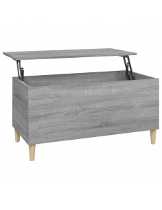 Tavolino Salotto Grigio Sonoma 90x44,5x45 cm Legno Multistrato 2