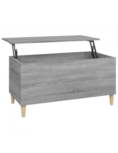 Tavolino Salotto Grigio Sonoma 90x44,5x45 cm Legno Multistrato