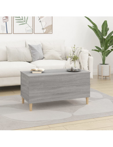 Tavolino Salotto Grigio Sonoma 90x44,5x45 cm Legno Multistrato