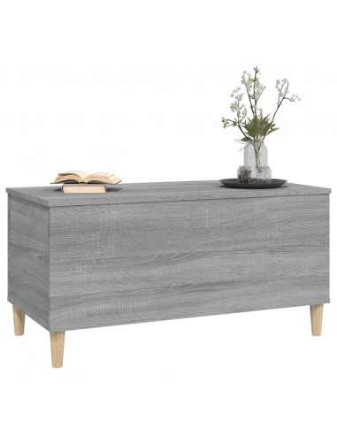Tavolino Salotto Grigio Sonoma 90x44,5x45 cm Legno Multistrato