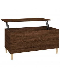 Tavolino Salotto Rovere Marrone 90x44,5x45 cm Legno Multistrato 2