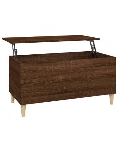 Tavolino Salotto Rovere Marrone 90x44,5x45 cm Legno Multistrato