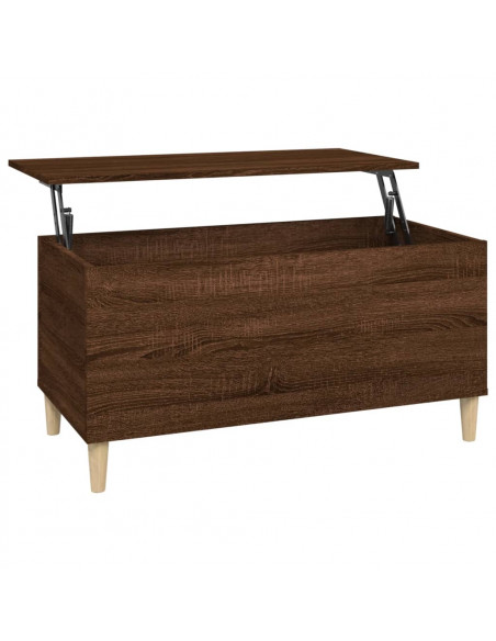 Tavolino Salotto Rovere Marrone 90x44,5x45 cm Legno Multistrato