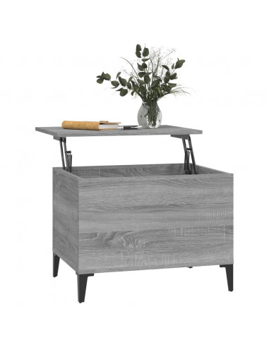 Tavolino Salotto Grigio Sonoma 60x44,5x45 cm Legno Multistrato