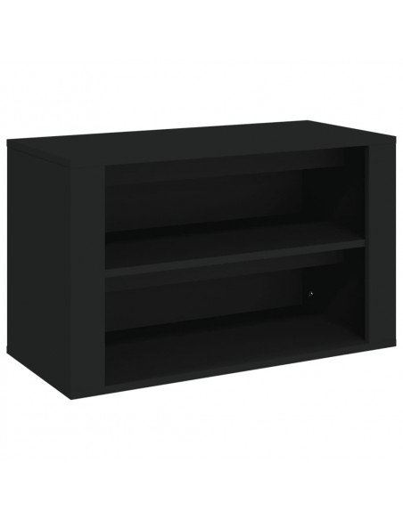 Scarpiera Nera 75x35x45 cm in Legno Multistrato