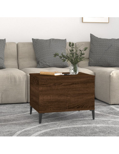 Tavolino Salotto Rovere Marrone 60x44,5x45 cm Legno Multistrato
