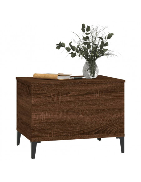 Tavolino Salotto Rovere Marrone 60x44,5x45 cm Legno Multistrato