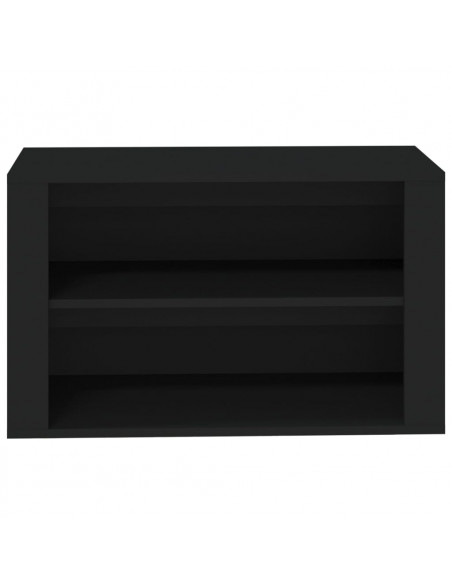 Scarpiera Nera 75x35x45 cm in Legno Multistrato