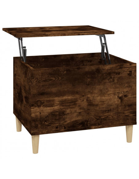 Tavolino da Salotto Rovere Fumo 60x44,5x45 cm Legno Multistrato