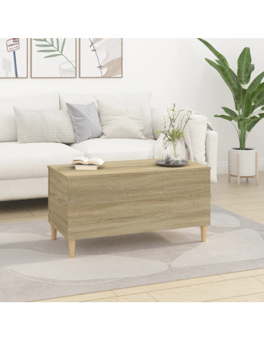 Tavolino Salotto Rovere Sonoma 90x44,5x45 cm Legno Multistrato