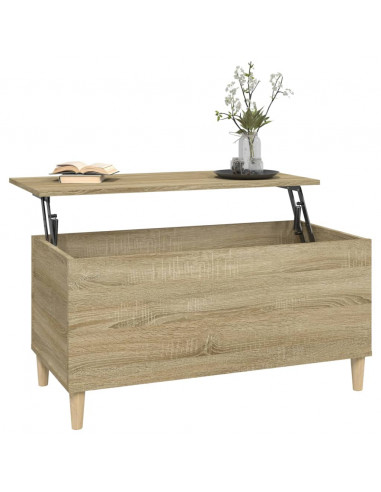 Tavolino Salotto Rovere Sonoma 90x44,5x45 cm Legno Multistrato