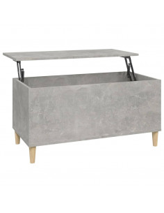Tavolino Salotto Grigio Cemento 90x44,5x45 cm Legno Multistrato 2