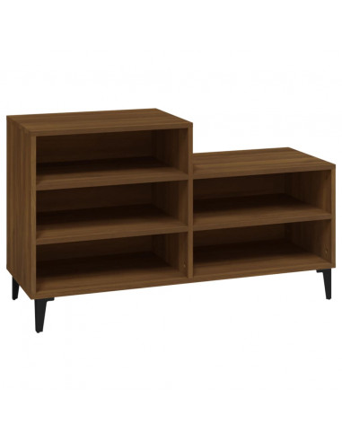 Scarpiera Rovere Marrone 102x36x60 cm in Legno Multistrato