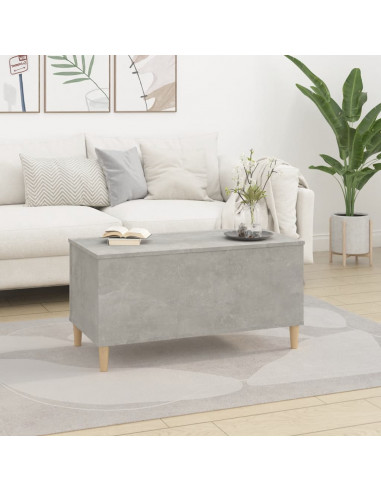 Tavolino Salotto Grigio Cemento 90x44,5x45 cm Legno Multistrato