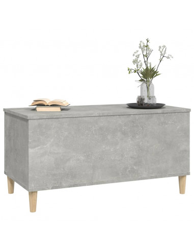 Tavolino Salotto Grigio Cemento 90x44,5x45 cm Legno Multistrato
