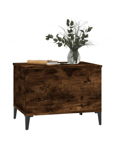 Tavolino da Salotto Rovere Fumo 60x44,5x45 cm Legno Multistrato