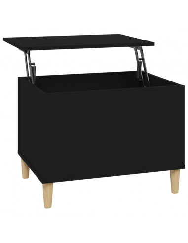 Tavolino da Salotto Nero 60x44,5x45 cm in Legno Multistrato