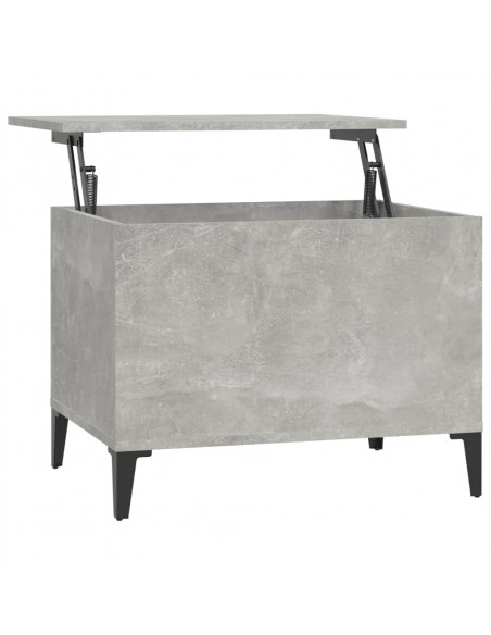 Tavolino Salotto Grigio Cemento 60x44,5x45 cm Legno Multistrato