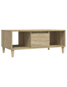 Tavolino Salotto Rovere Sonoma 90x50x36,5 cm Legno Multistrato 2