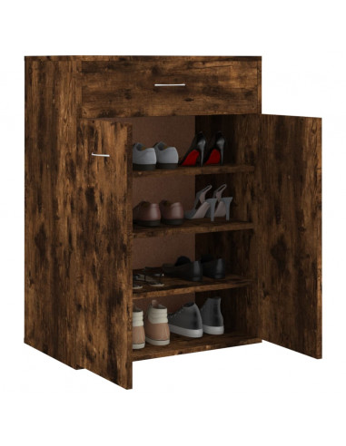 Scarpiera Rovere Fumo 60x35x84 cm in Legno Multistrato