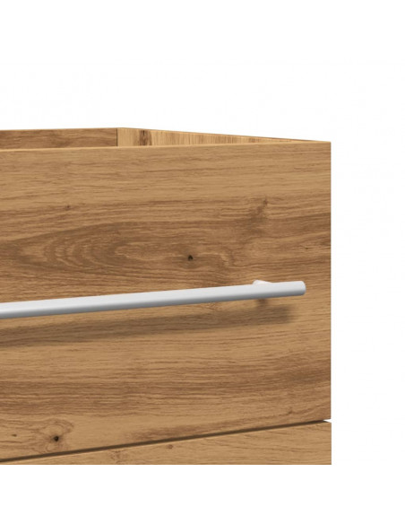 Set Mobili da Bagno 2 pz Rovere Artigianale Legno Multistrato
