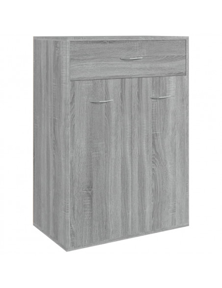 Scarpiera Grigio Sonoma 60x35x84 cm in Legno Multistrato