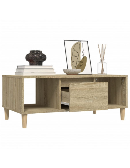 Tavolino Salotto Rovere Sonoma 90x50x36,5 cm Legno Multistrato