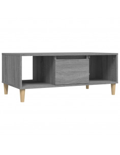 Tavolino Salotto Grigio Sonoma 90x50x36,5 cm Legno Multistrato 2