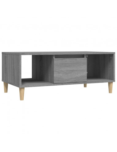 Tavolino Salotto Grigio Sonoma 90x50x36,5 cm Legno Multistrato