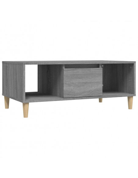 Tavolino Salotto Grigio Sonoma 90x50x36,5 cm Legno Multistrato
