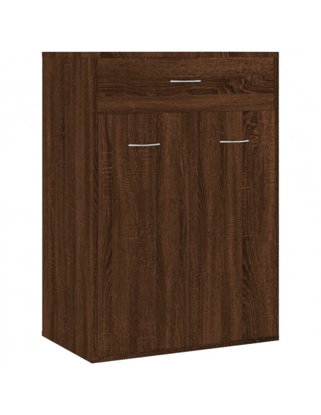 Scarpiera Rovere Marrone 60x35x84 cm in Legno Multistrato