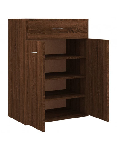 Scarpiera Rovere Marrone 60x35x84 cm in Legno Multistrato