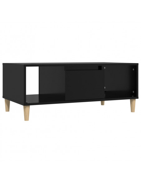 Tavolino da Salotto Nero 90x50x36,5 cm in Legno Multistrato