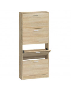 Scarpiera Rovere 59x17x150 cm in Legno Multistrato 2